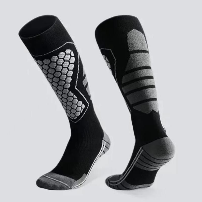 Thermal Sock Winter - 1 ペア熱冬綿男性女性スキーソックス高弾性スポーツソックススノーボードサイクリング大人スキー厚い脚暖かい