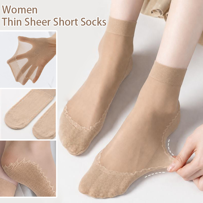 Invisibility Sock Loafer - 10足組 超薄型 インビジブルアンクルソックス 女性用 ソフトで肌に優しい 滑り止め