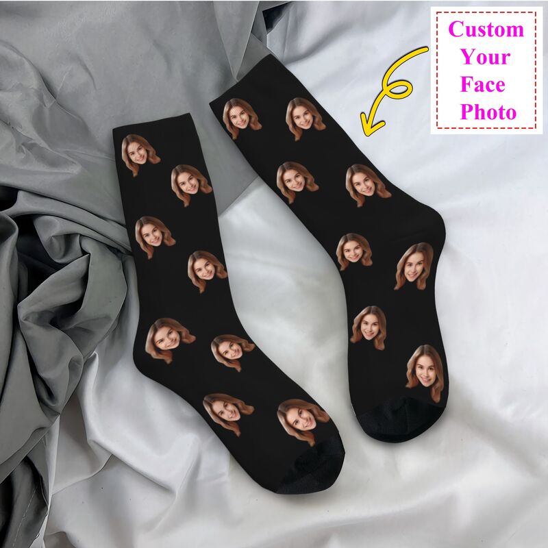 Dress Sock Men - パーソナライズされたカスタム顔写真男性女性クルーソックスユニセックスノベルティデザインあなた自身の春夏秋冬ドレスソックス