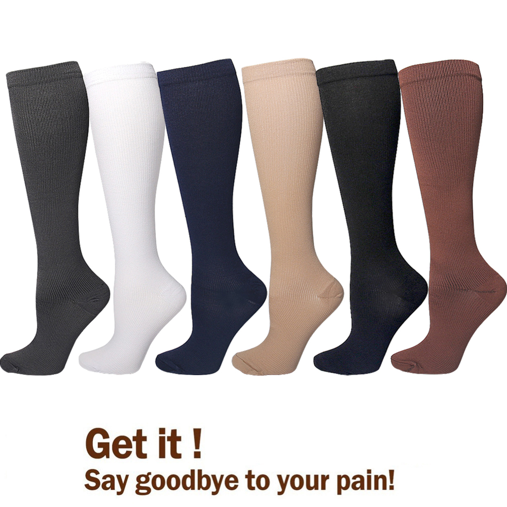 Compression Sock Medical - 男女兼用抗疲労着圧ソックス 医療グレードサポート 静脈瘤 ゴルフ ラグビー ランニング