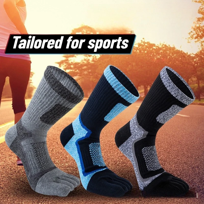 Toe Sock Split - 3足組 メンズ スポーツ 五本指ソックス 吸汗 防臭