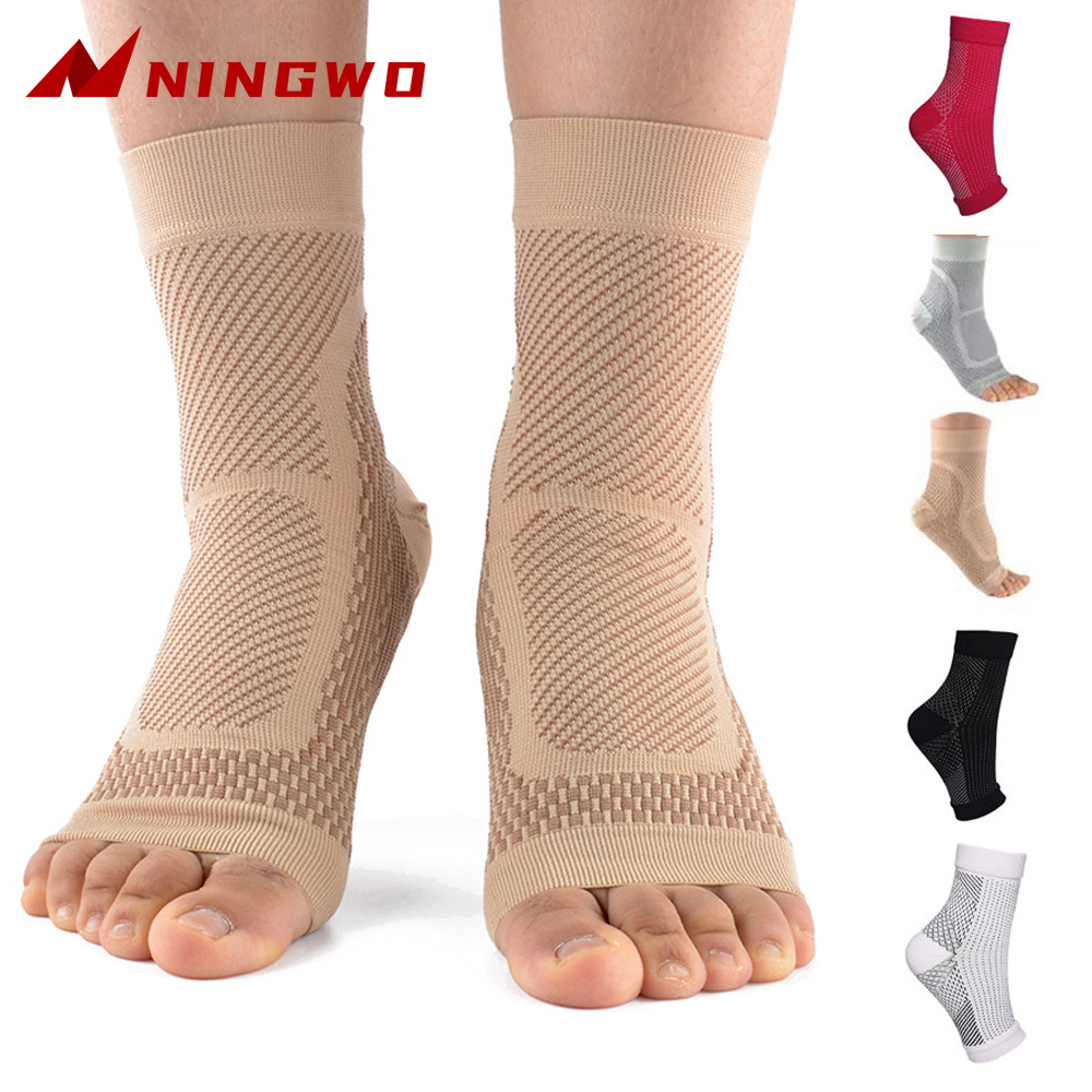 Ankle Brace Sock - 1 ペア神経障害ソックス、足首ブレースソックスと腱炎圧縮ソックス鎮痛用、足首圧縮スリーブ腫れ用
