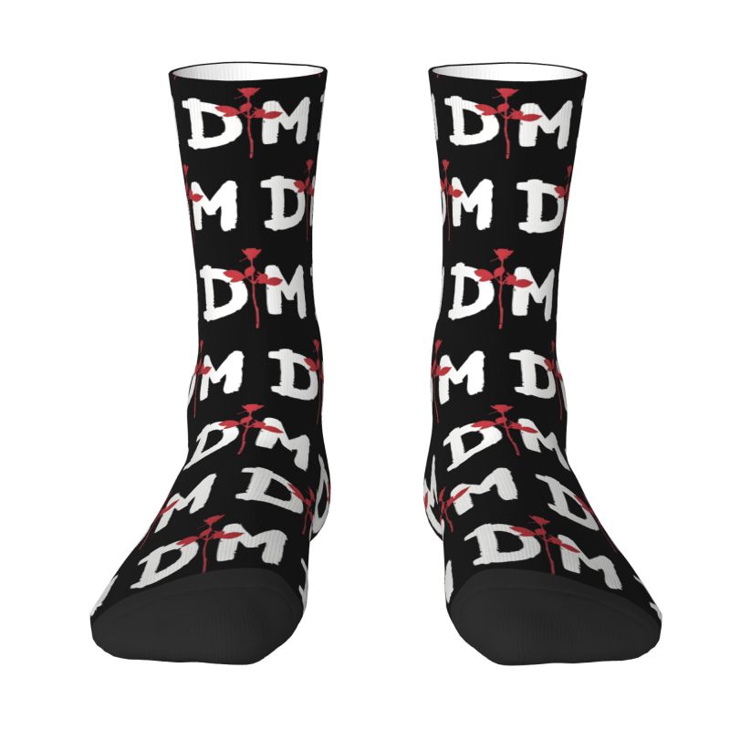 Dress Sock Men - カスタムデペシュモードメンズクルーソックスユニセックスファッションロックバンド春夏秋冬ドレスソックス