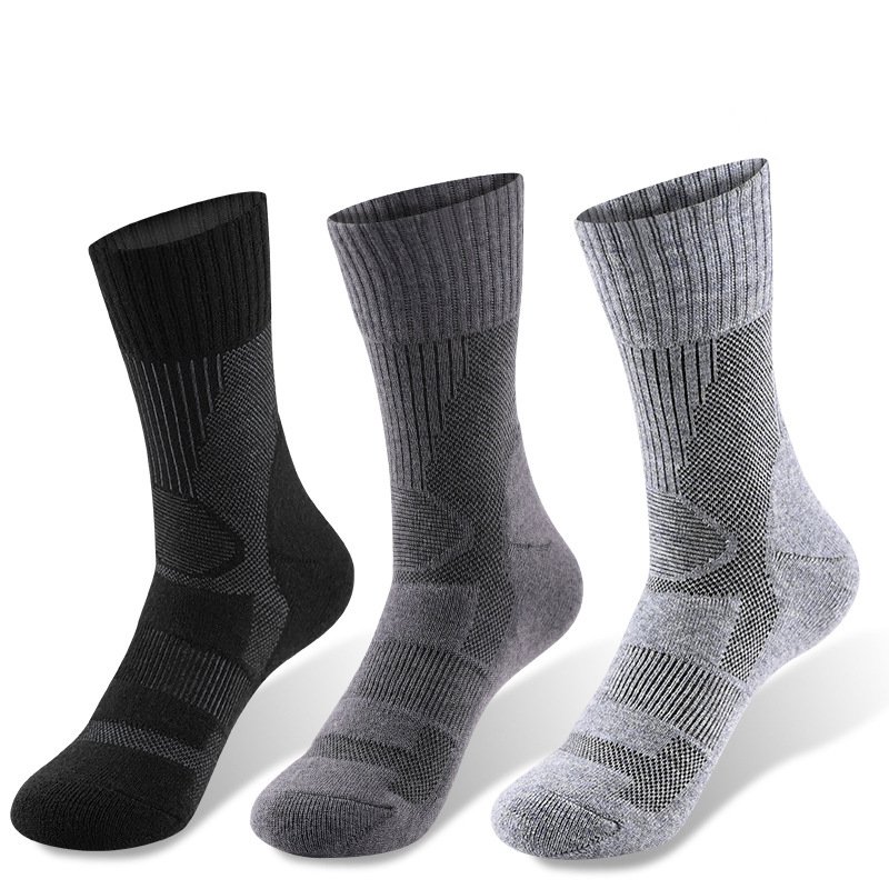 Wool Hiking Sock - 1 ペアメリノウール靴下冬の靴下男性女性厚い登山ハイキング靴下キャンプ熱靴下暖かいスポーツ靴下