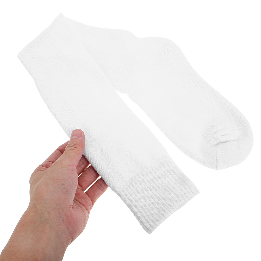 Athletic Sock Cushion - 1 ペア白いフェンシング競技用ソックス膝丈アスレチックストッキング通気性弾性サポートタオルボトムクッションスポーツ用