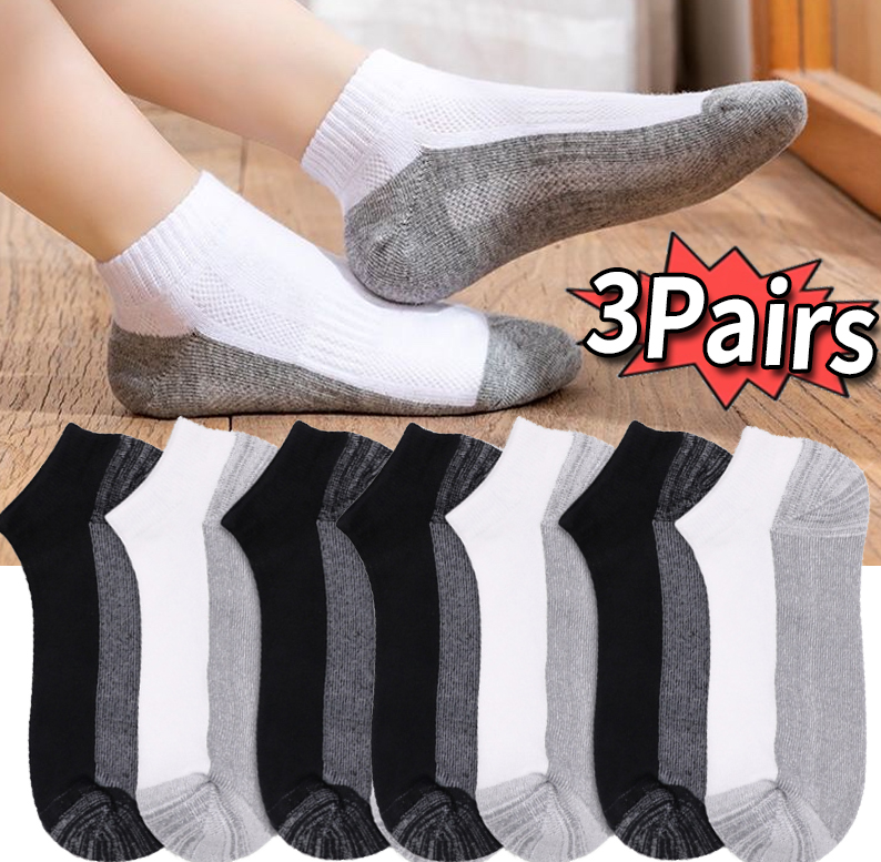 Ankle Sock Low Cut - 夏薄型アンクルソックス男性通気性高品質カジュアルユニセックスカラースプライシングニットスポーツランニングソックスローカットショートソックス
