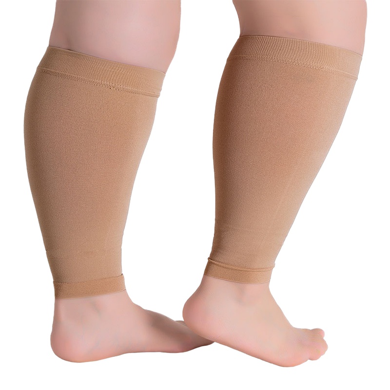 Compression Sleeve Calf - 1 ペアフィットネスランニング圧縮スリーブ脚ふくらはぎ男性 20-30mmHg つま先なしストッキング医療静脈瘤靴下