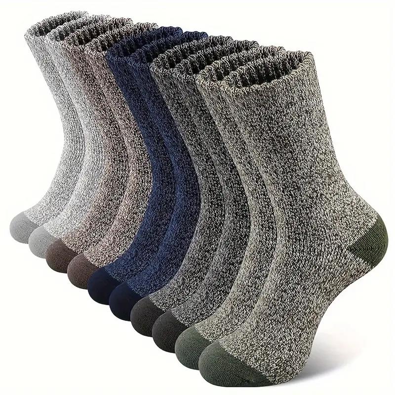Wool Hiking Sock - 男性用メリノウールソックス5足、超厚手のハイキングソックス、寒い天候用のサーマルソックス