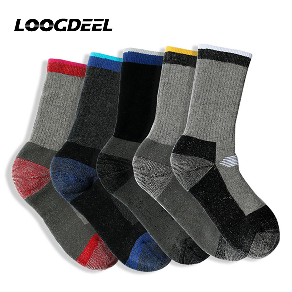Wool Hiking Sock - Loogdeel 1 ペアメリノウールサーマルソックス男性女性冬保温スキーハイキングソックススポーツアウトドアサーモソックス厚みのある