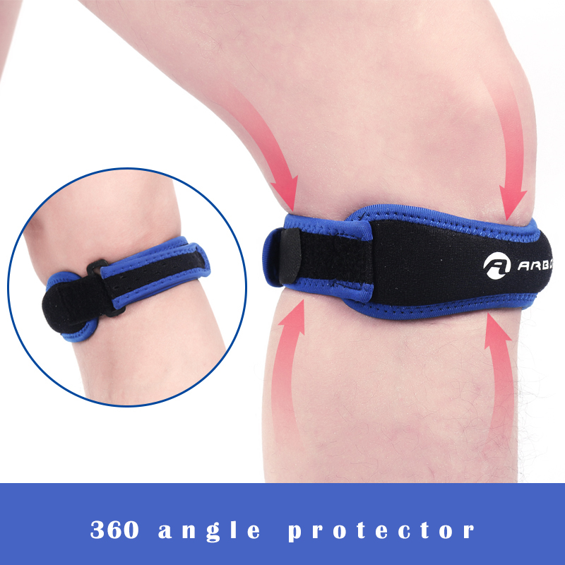 Compression Sleeve Calf - 1 PC 膝膝蓋骨腱膝サポートストラップブレース調整可能な衝撃吸収圧縮膝パッドスリーブバスケットボール用