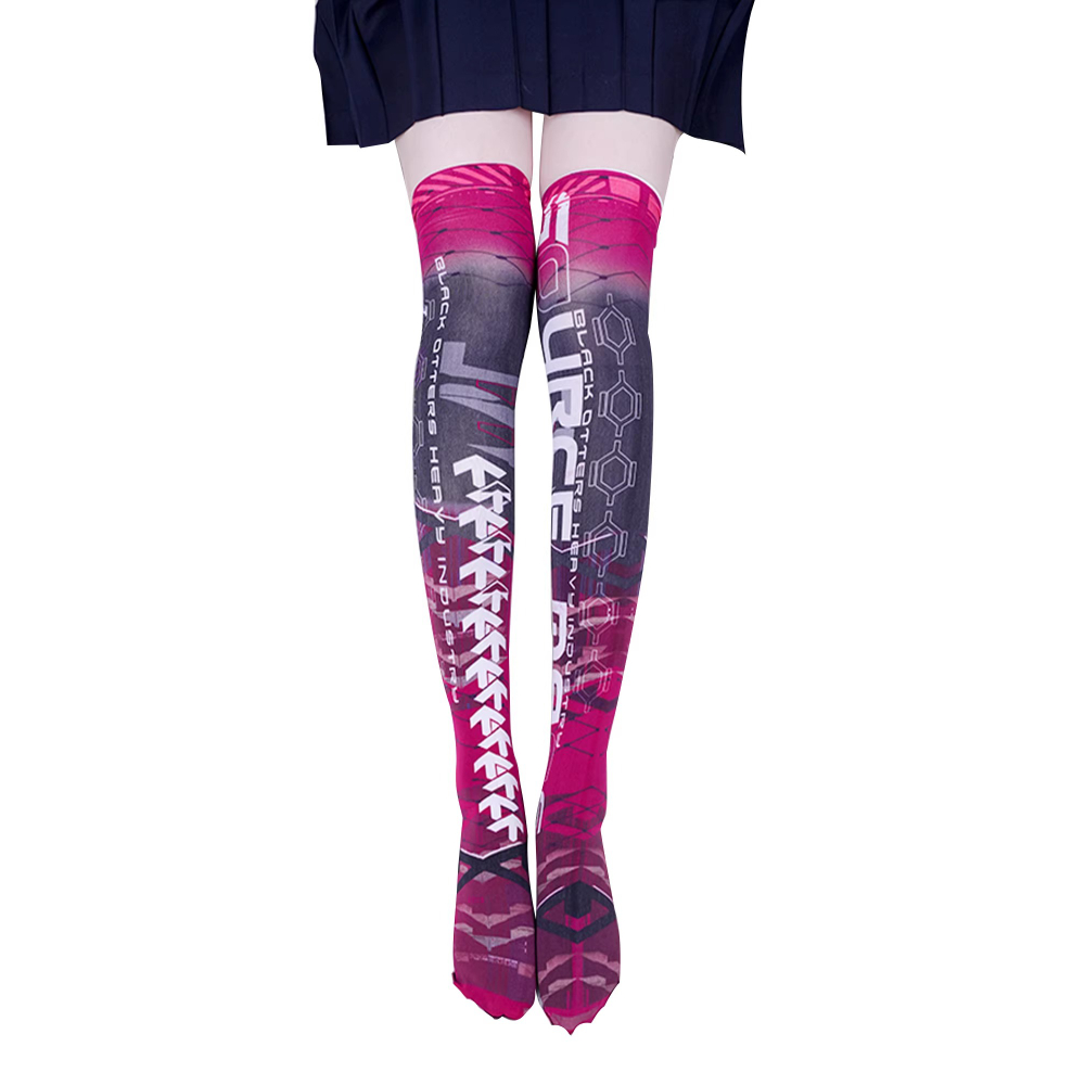 Knee High Sock Women - アニメゲームロボット AI メックストッキングパンクサイバーマシンニーソックスコスプレ衣装セクシーなサイハイストッキング女の子下着