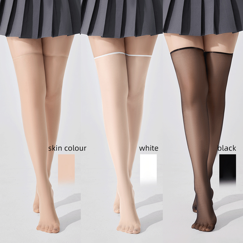 Thigh High Sock Stay Up - 女性用ハイハイハイハイストッキング,シルクセミパンスト,ロングソックス,伸縮性ナイロンストッキング,3ペア