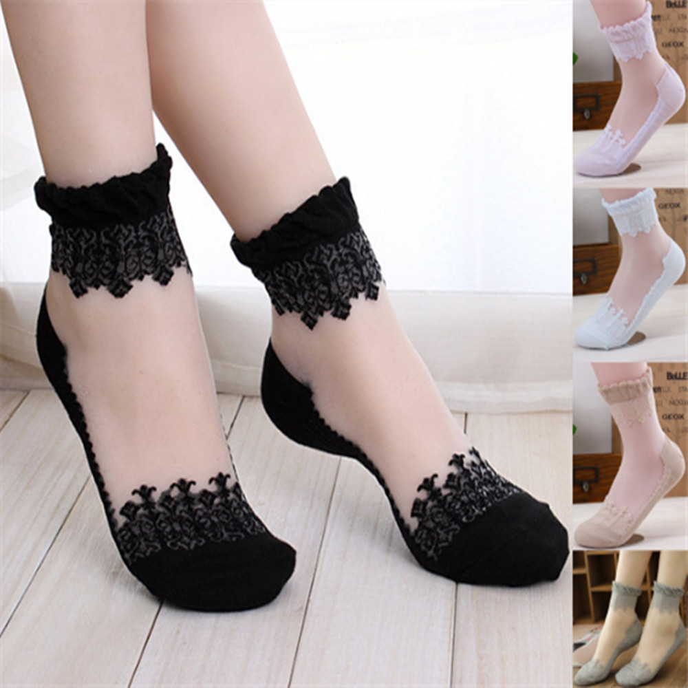 Invisibility Sock Loafer - 女性レースショートソックス薄い靴下ローファーローカットノーショーボート見えない靴下 W011