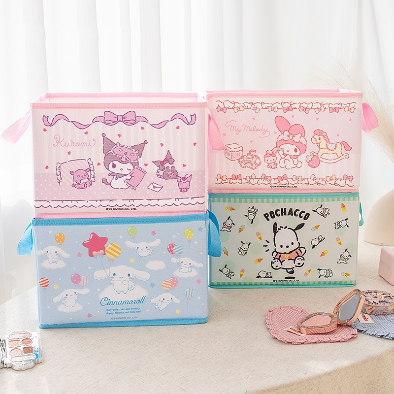Sock Organizer Tray - 本物のサンリオキャラクター多機能ブック型人形スナック収納ボックス大容量下着靴下家庭用収納整理ボックス