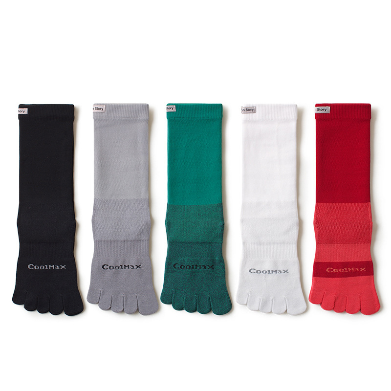 1/5 ペアメンズハイクルーファイブトゥソックスクールマック - Toe Sock Split のレビューと価格