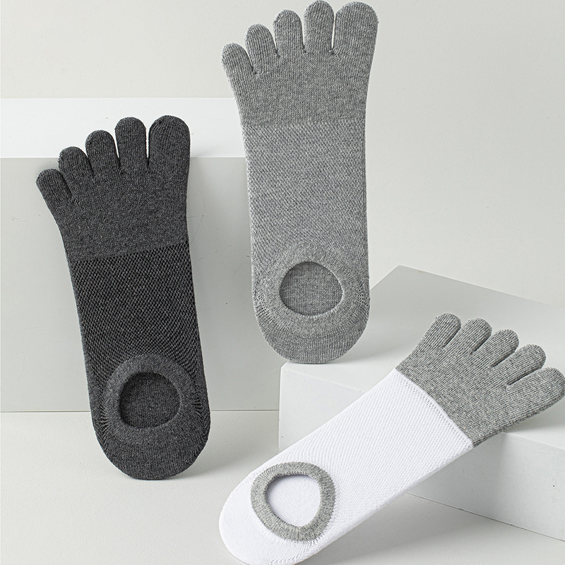 5足組 メンズ ノーショー トゥソックス 夏用 薄手 メッシ - Toe Sock Split のレビューと価格