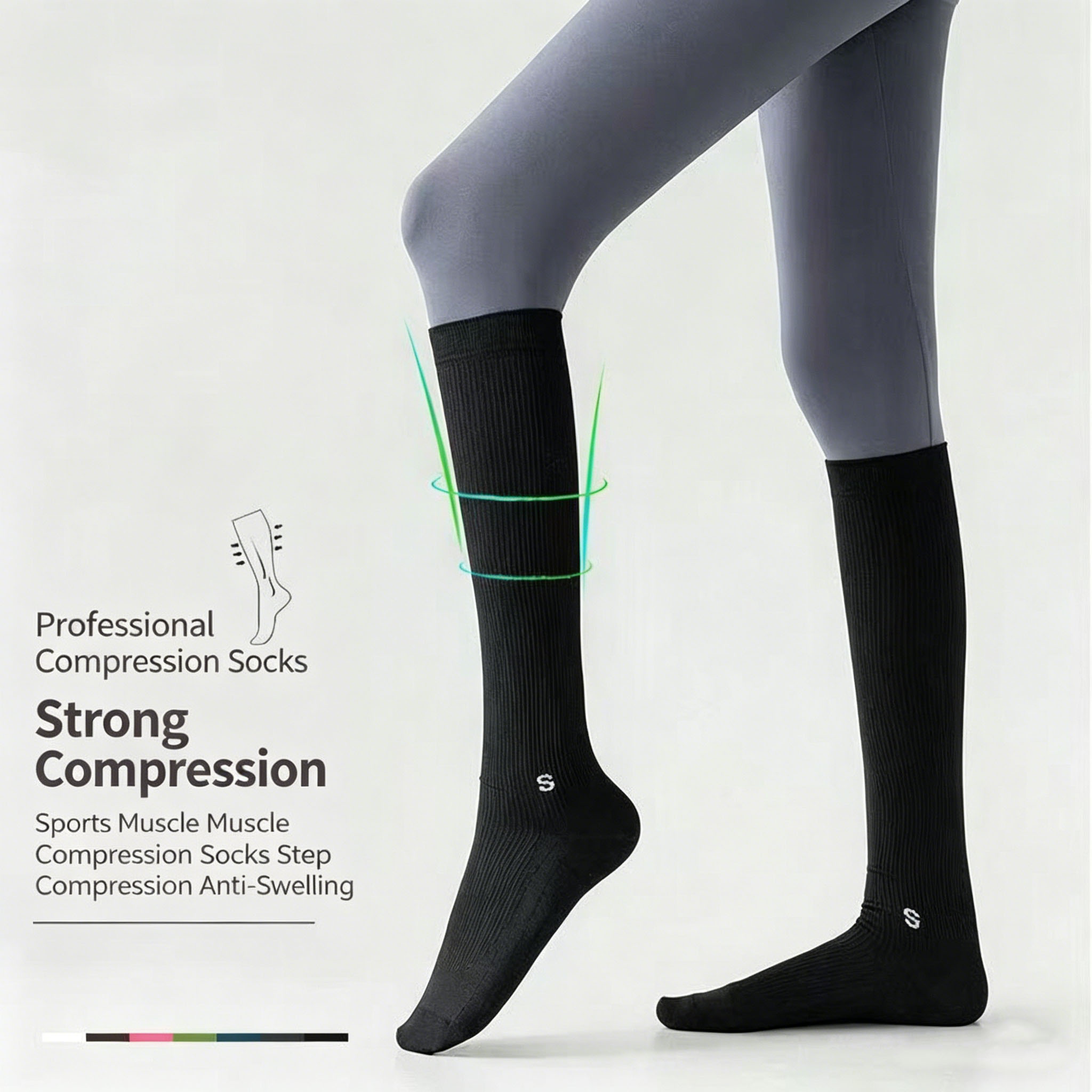 女性用プロスポーツ用圧縮ふくらはぎソックス、ランニング、縄跳 - Compression Sleeve Calf のレビューと価格