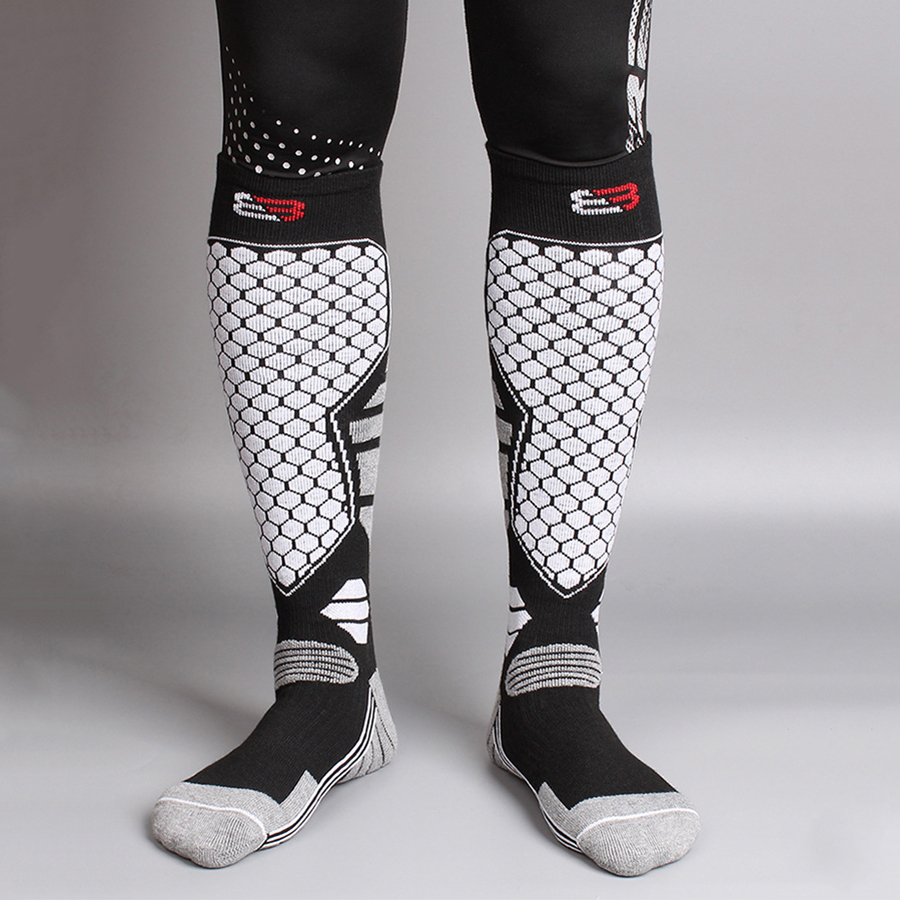 ユニセックススノーボードソックス男性女性ニーハイ冬用保温ソッ - Thermal Sock Winter のレビューと価格