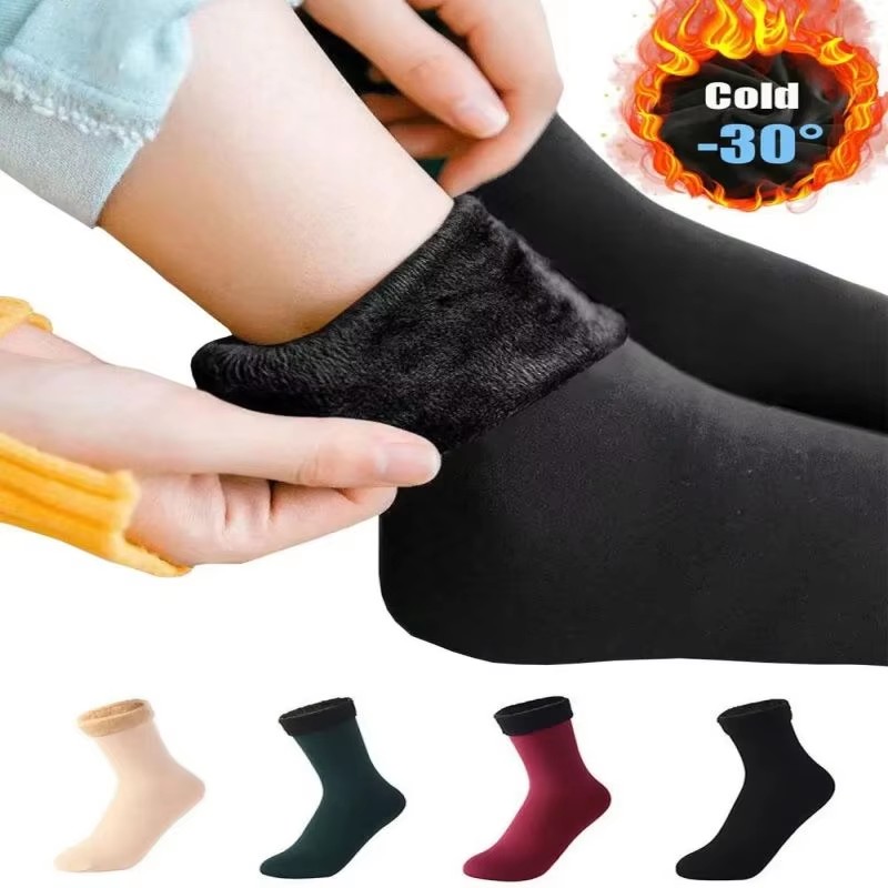 1/2/3 ペア男性女性冬厚み暖かいショートソックス熱カシミ - Thermal Sock Winter のレビューと価格