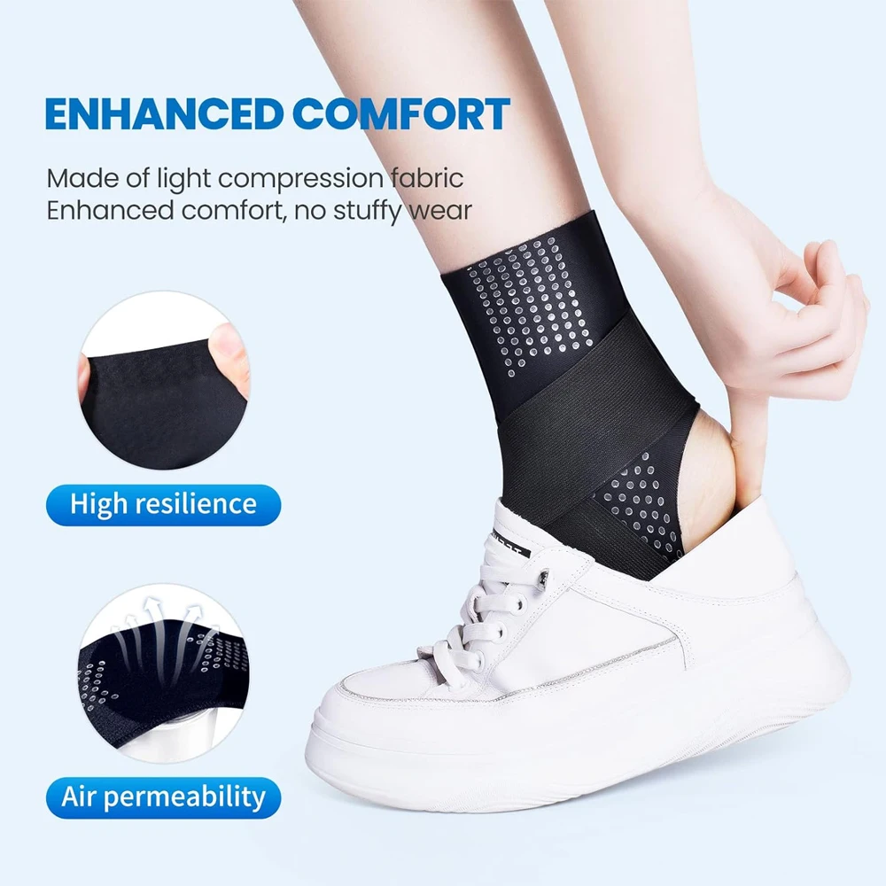 1 個圧縮足首ブレース安定化女性男性アキレス腱炎靴下腫れラン - Ankle Brace Sock のレビューと価格