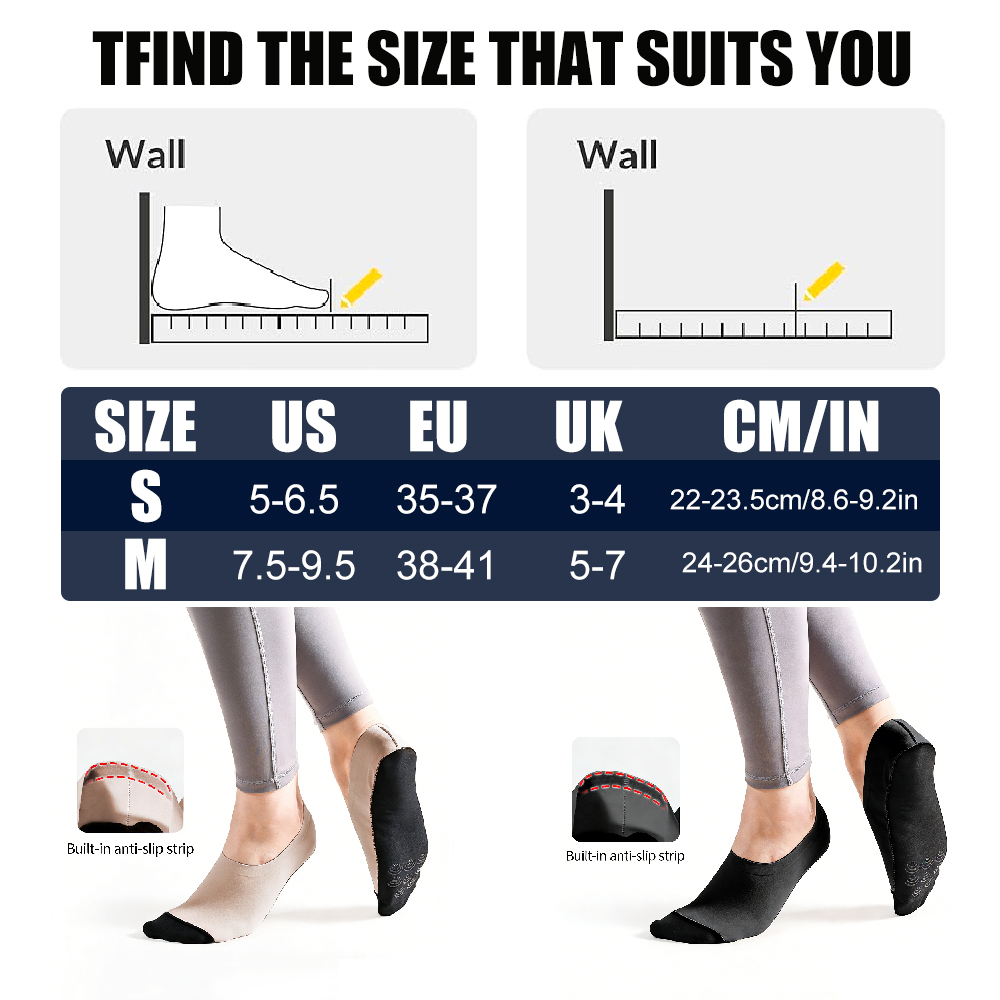1 ペアの女性用ヨガソックス、ヨガ用滑り止めグリップソックス - Grip Sock Yoga のレビューと価格