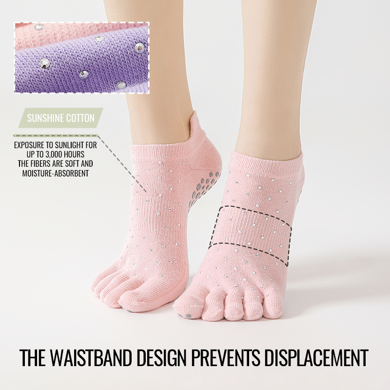 MiiOW ノンスリップグリップピラティスソックス女性ヨガソ - Toe Sock Split のレビューと価格