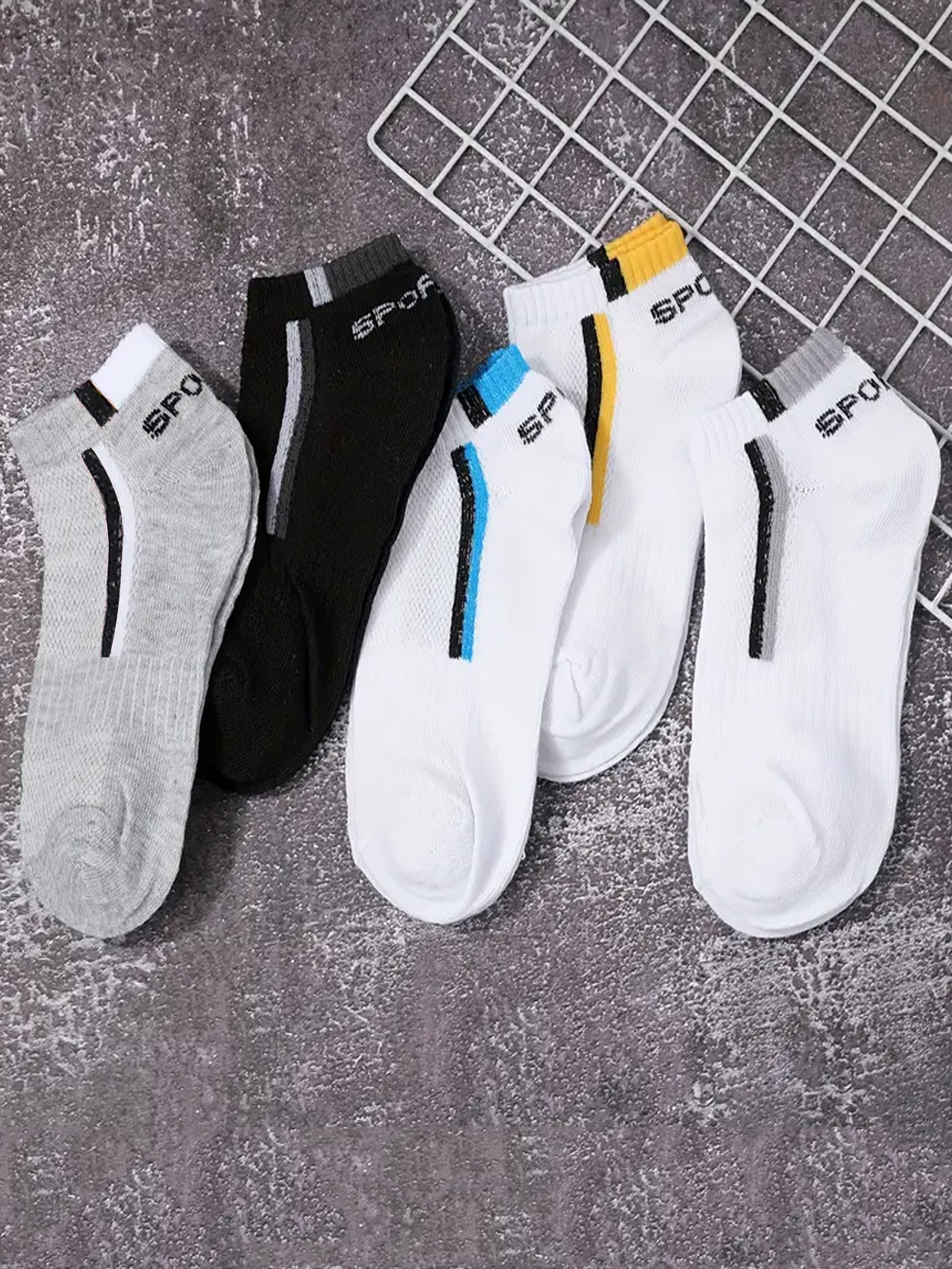 30足組 メンズ カラーブロック メッシュ アンクルソックス - Ankle Sock Low Cut のレビューと価格