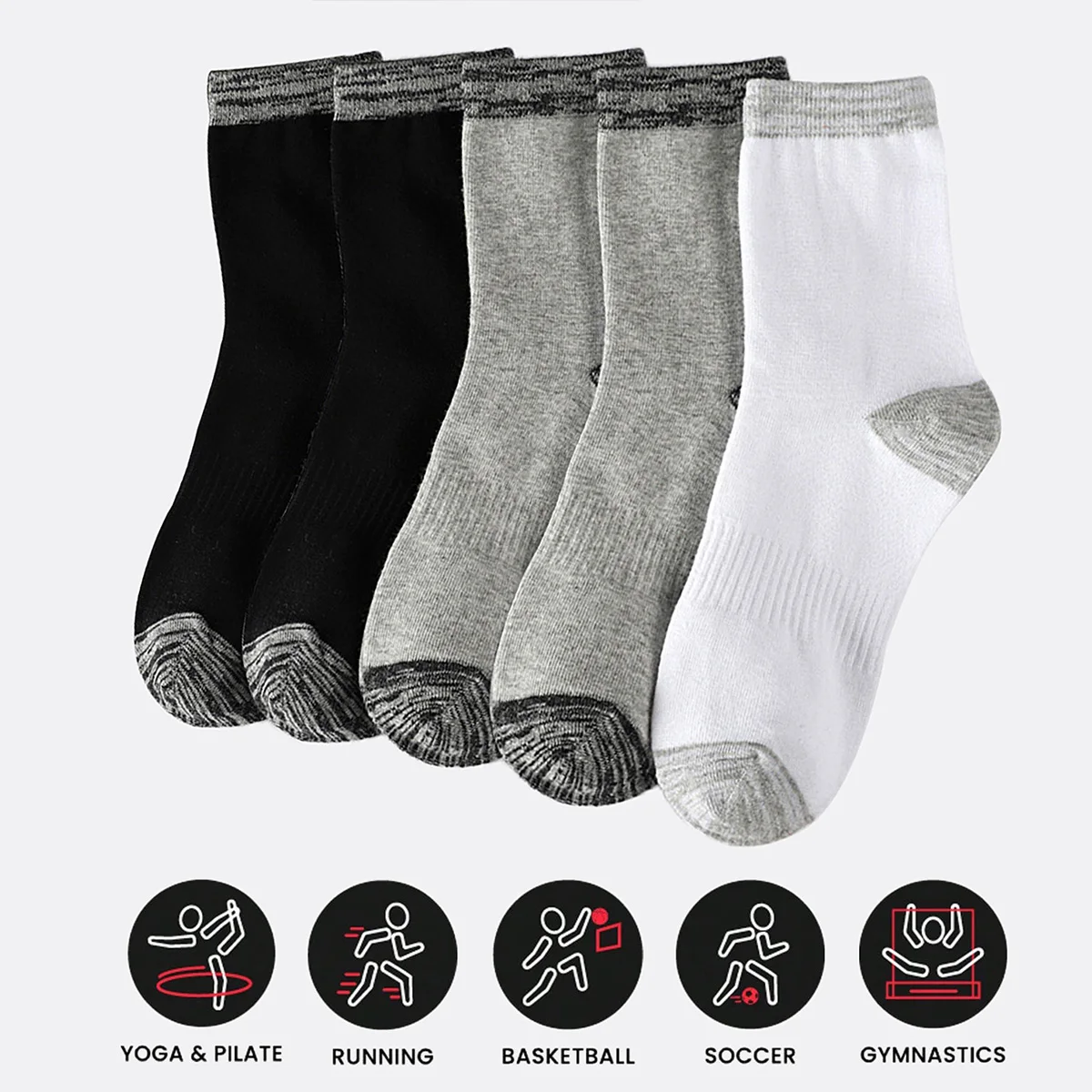 1/5 ペア メンズ アスレチック ソックス スポーツ ラン - Athletic Sock Cushion のレビューと価格