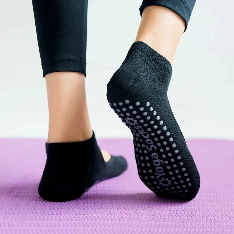 高品質の女性ヨガソックス滑り止め通気性背中の開いたピラティス - Grip Sock Yoga のレビューと価格