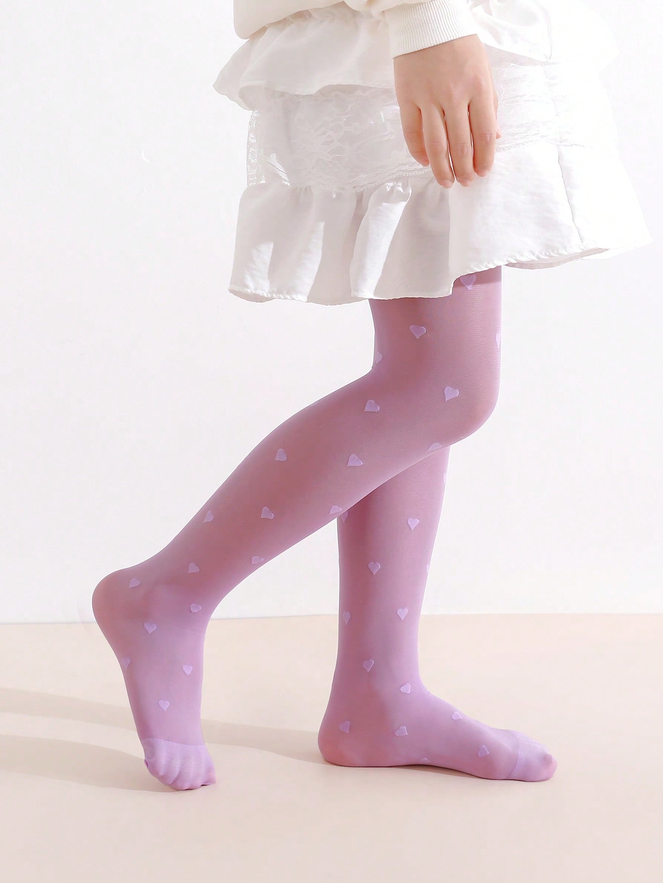 3 個ガールズハートプリントタイツ 0-14Y 薄手の通気性 - Tights Pantyhose Sheer のレビューと価格