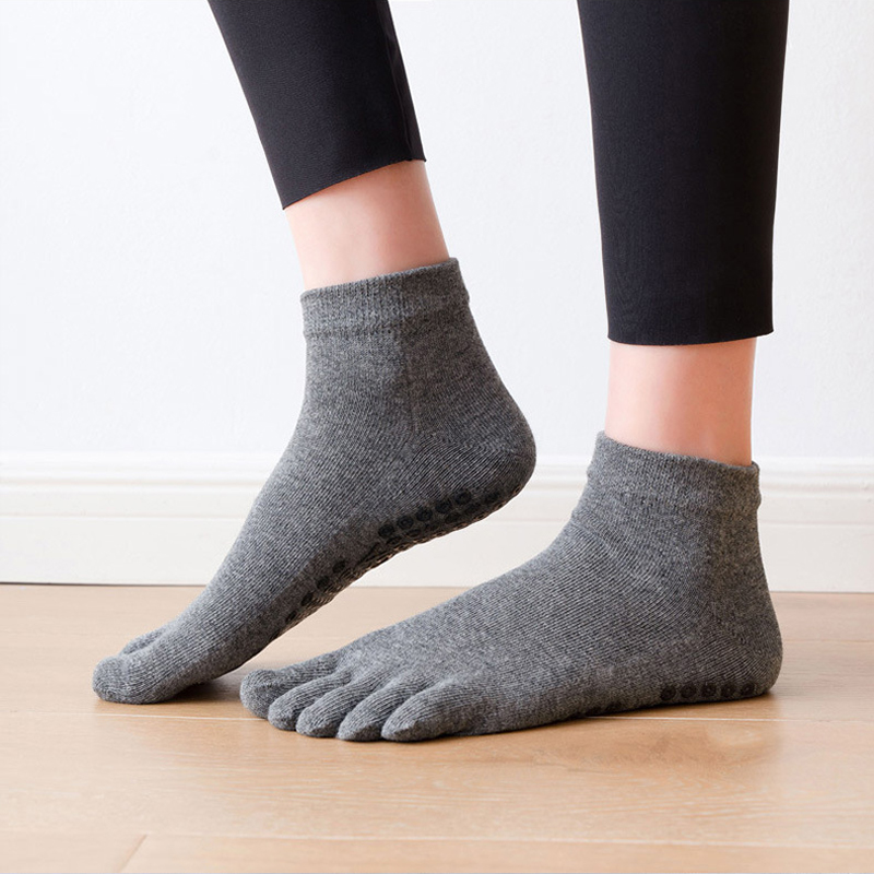 5つま先の滑り止めソックス,通気性,滑り止め,綿,ヨガ,バレ - Grip Sock Yoga のレビューと価格