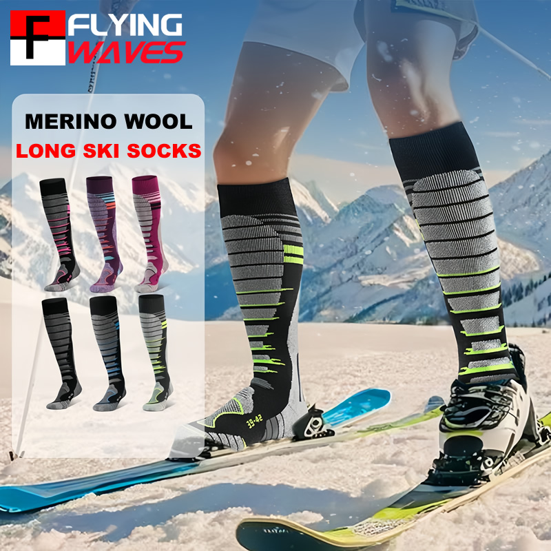 メリノウールスキーソックス寒い天候用ソックス男性女性用スノー - Thermal Sock Winter のレビューと価格