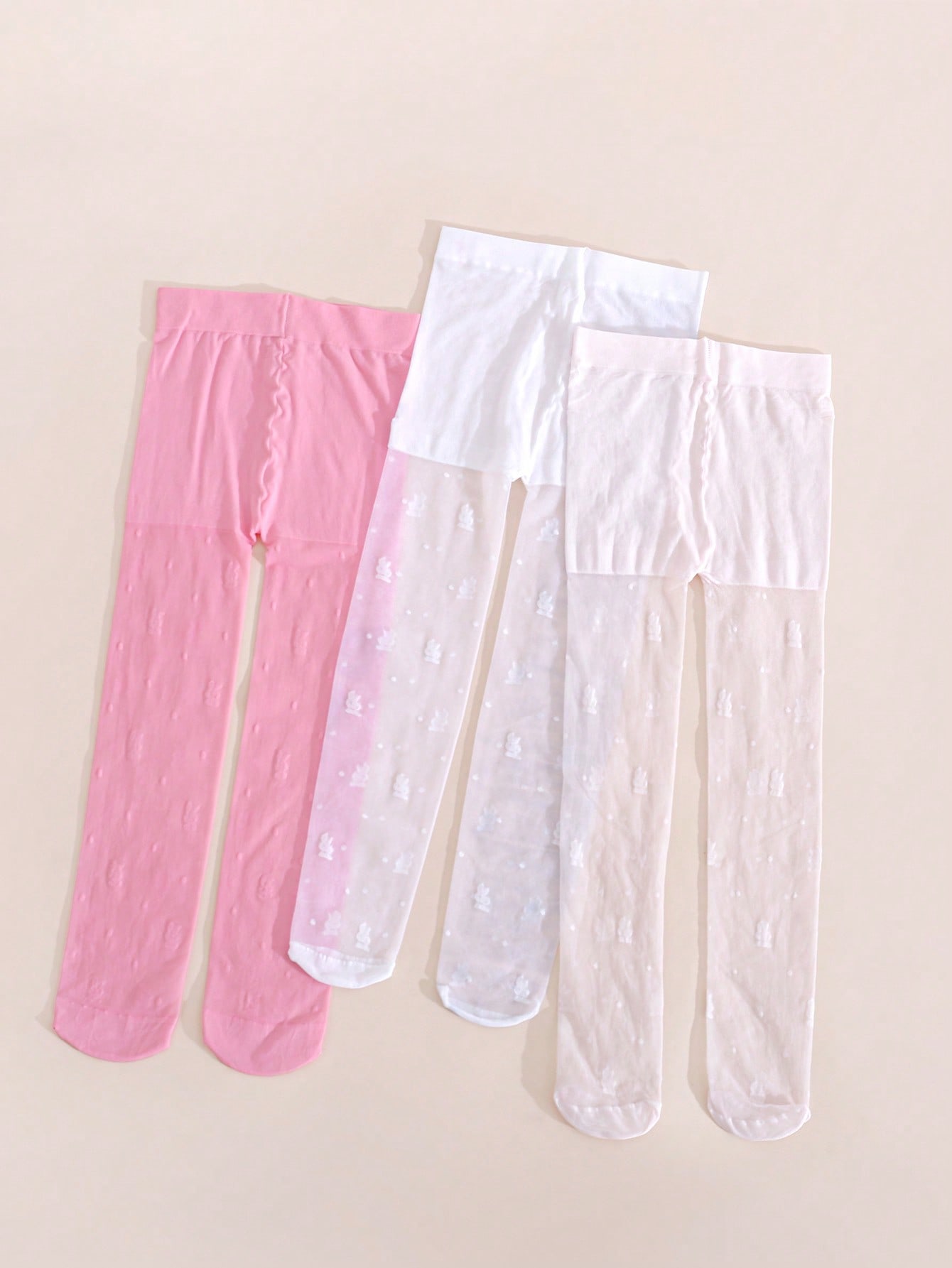 3 パック ガールズ ラビット プリント タイツ 0-14Y - Tights Pantyhose Sheer のレビューと価格