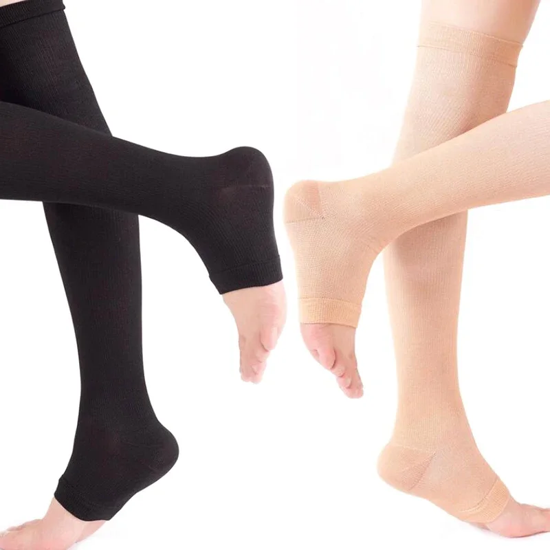 1組の足首から膝までの圧縮ソックス、静脈瘤用、弾性ふくらはぎ - Compression Sleeve Calf のレビューと価格