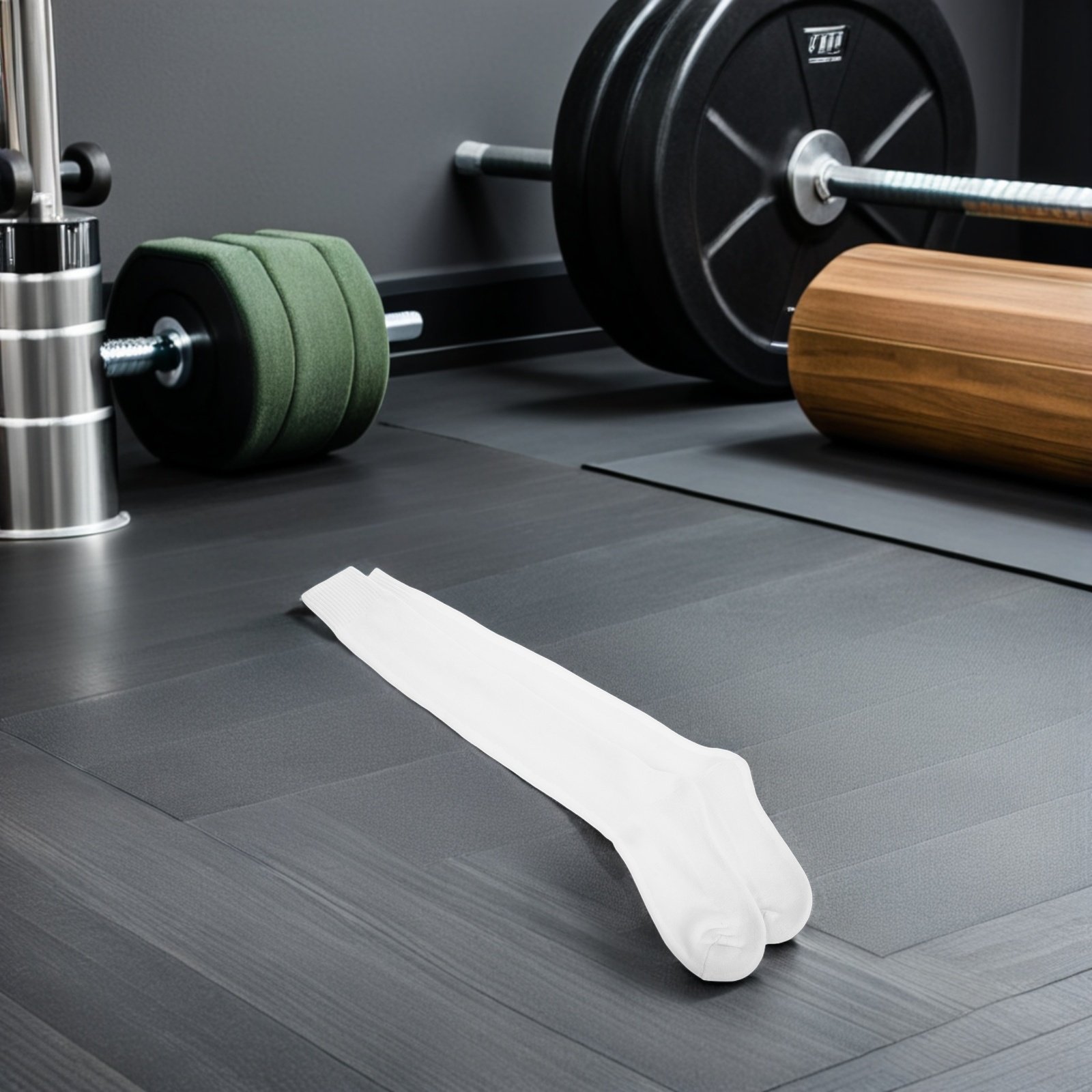1 ペア白いフェンシング競技用ソックス膝丈アスレチックストッ - Athletic Sock Cushion のレビューと価格