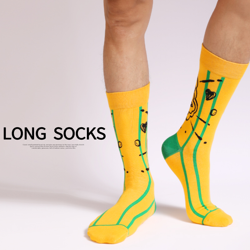 メンズ楽しいドレスソックス5足、パターン面白いソックスパック - Cotton Crew Sock Pack のレビューと価格