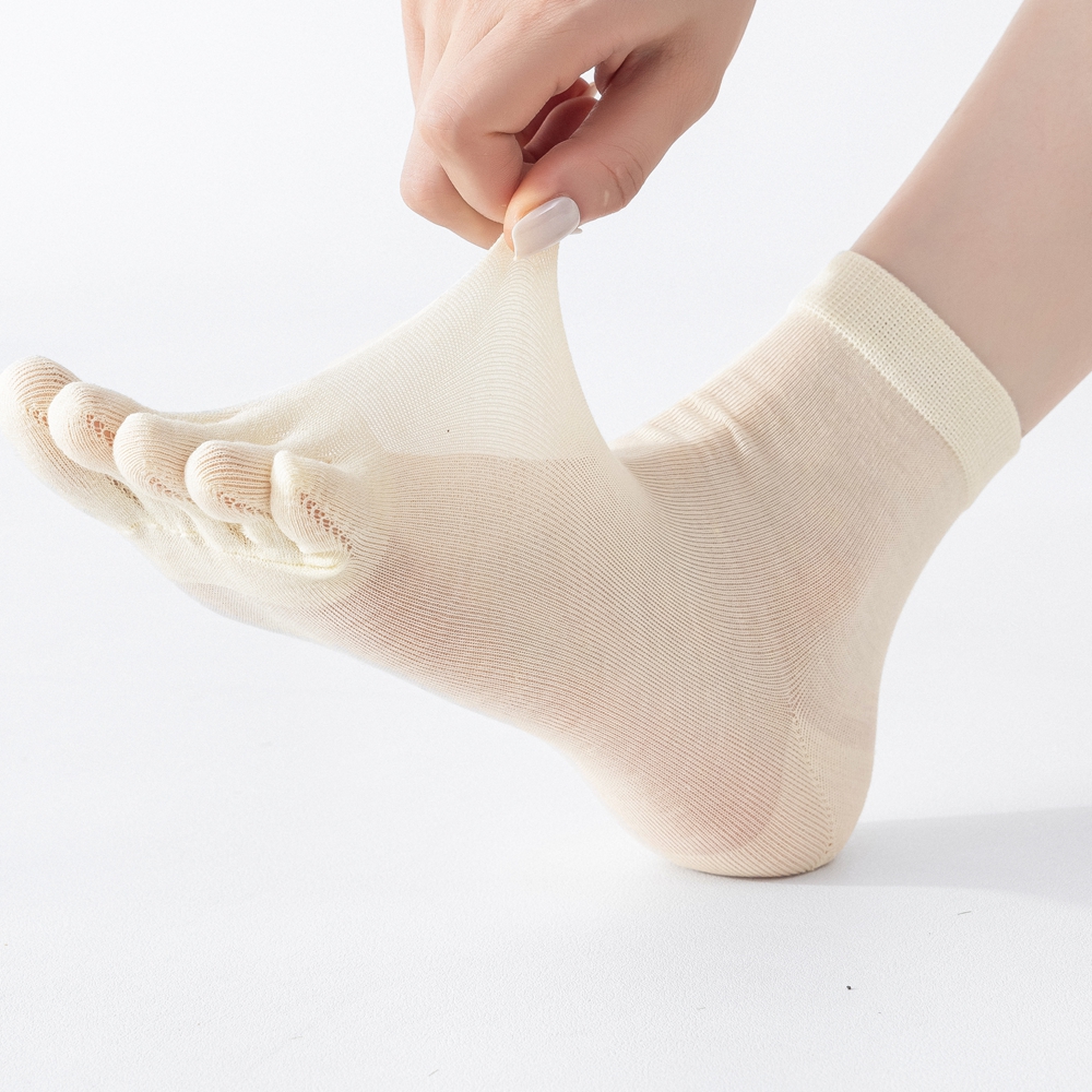 6 ペアマルベリーシルクサマーソックス女性薄型メッシュつま先 - Silk Sock Bamboo のレビューと価格