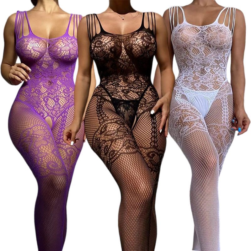 女性用セクシーランジェリー、透明フルボディストッキング、ワン - Fishnet Stocking Women のレビューと価格
