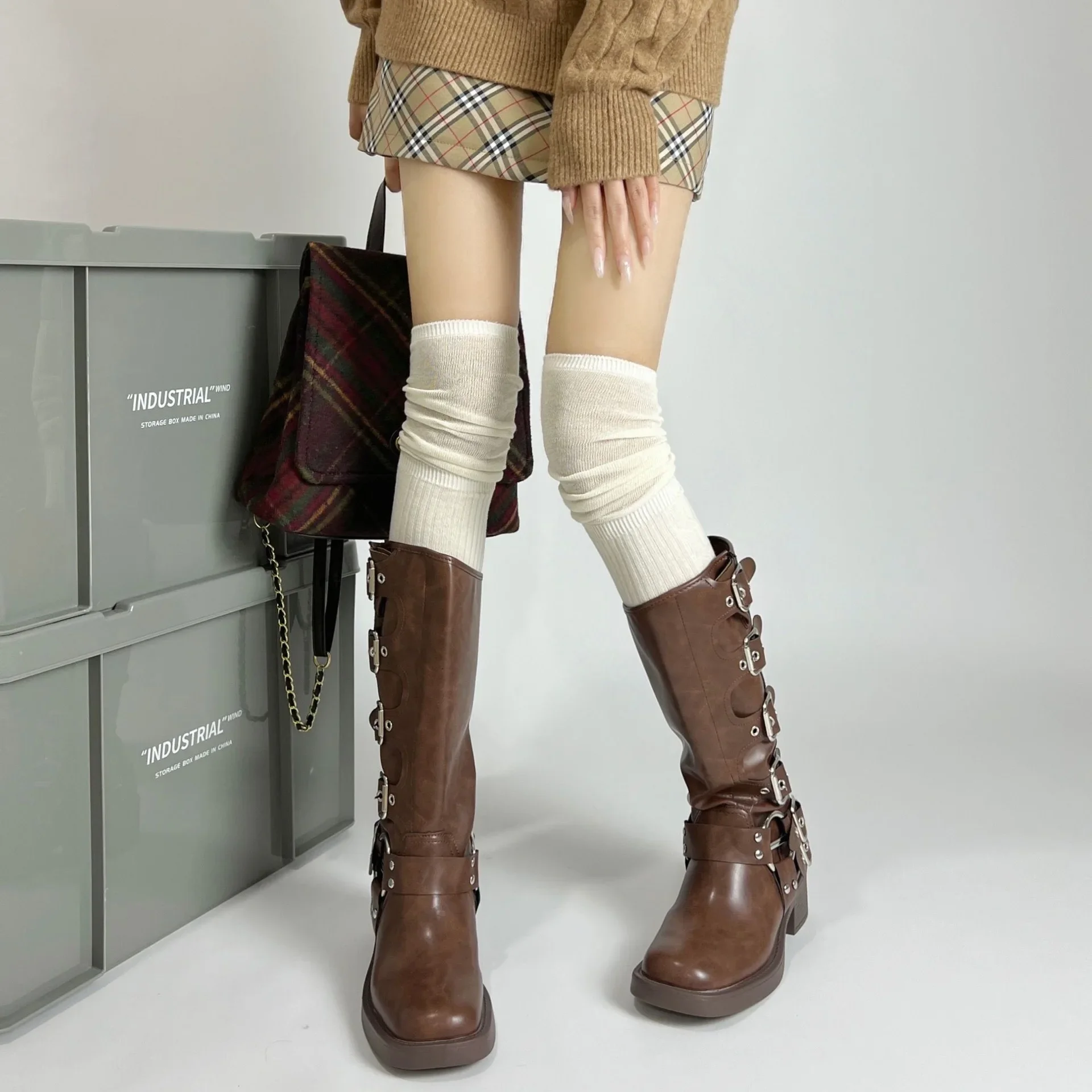 1-10 ペアの女性の膝上ソックスだらしないブーツソックスノ - Boot Sock Slouchy のレビューと価格