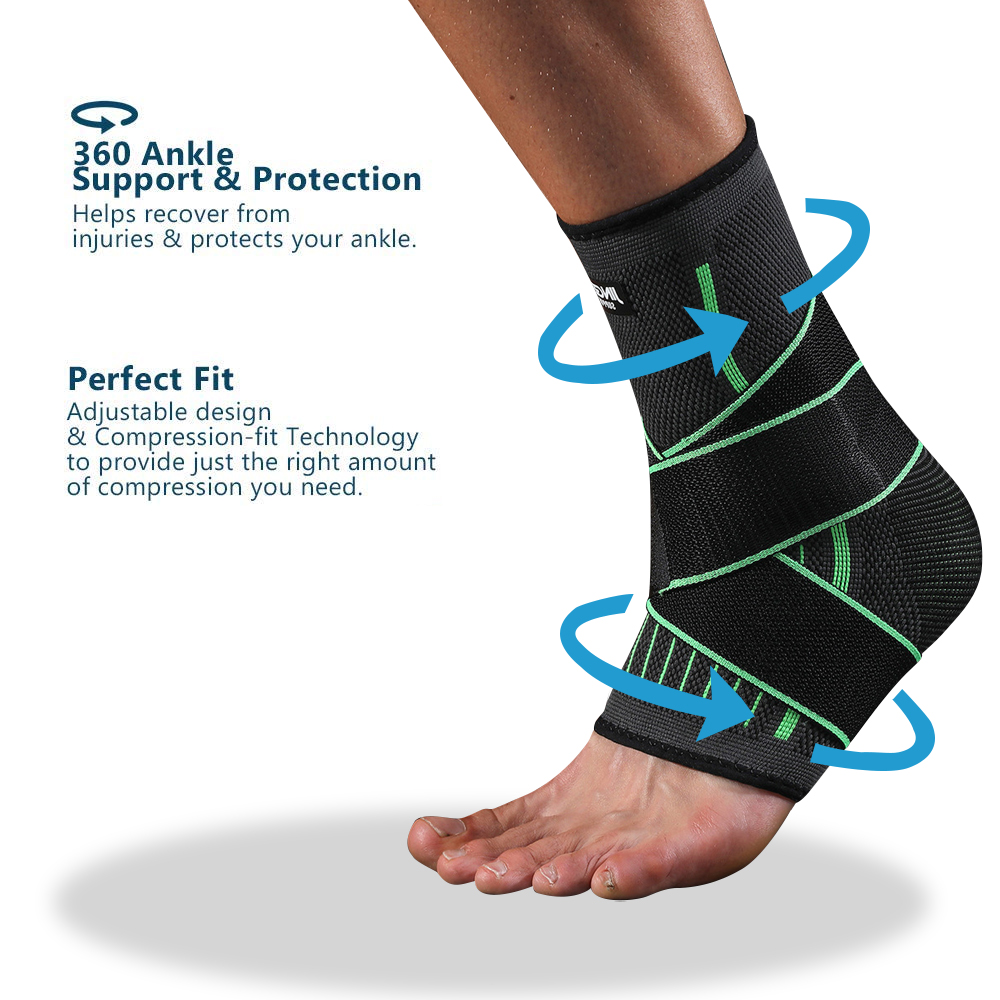 1 個の足首サポートブレースソックス、調節可能なラップ付きの - Ankle Brace Sock のレビューと価格