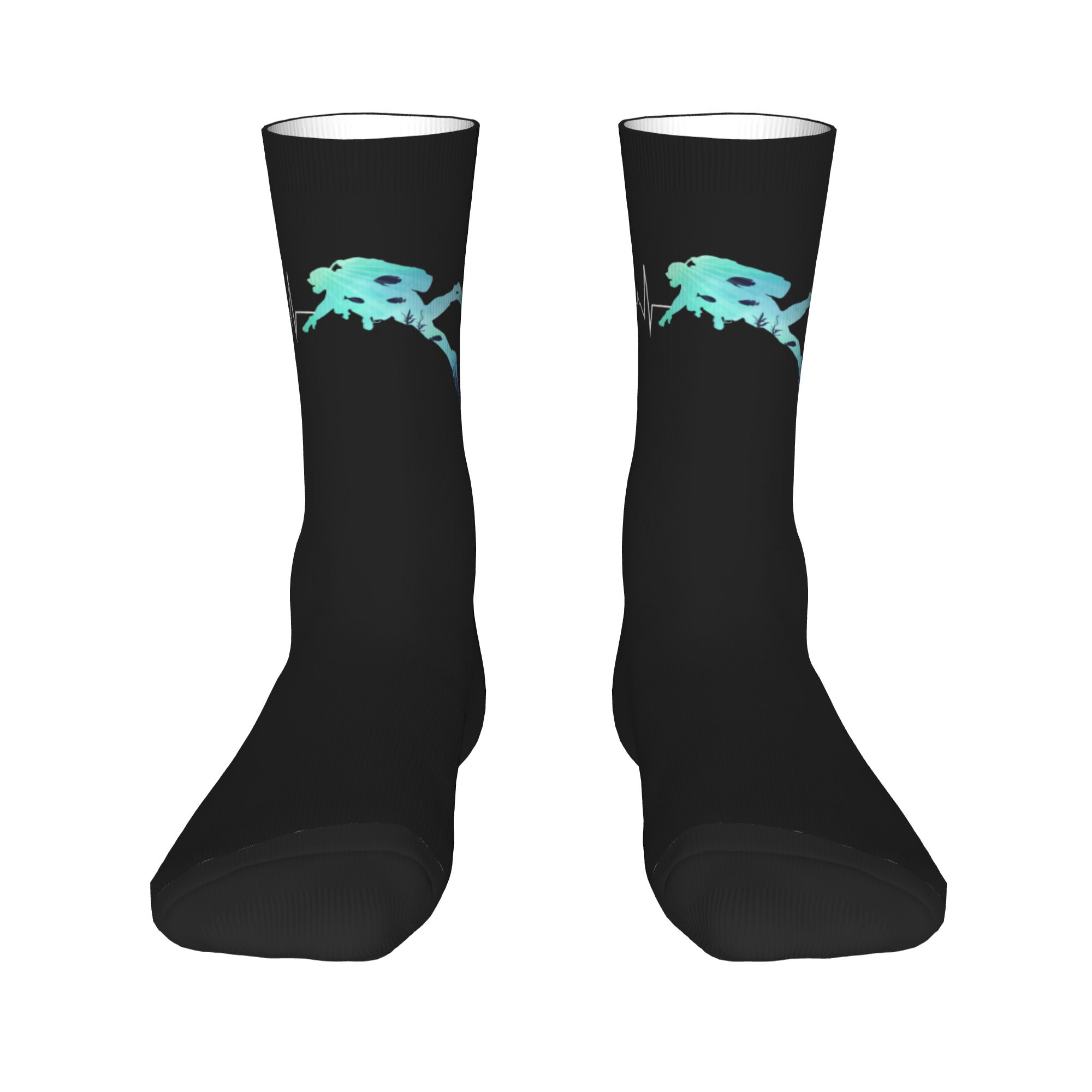 カスタムクールメンズスキューバダイビングハートビートドレスソ - Dress Sock Men のレビューと価格