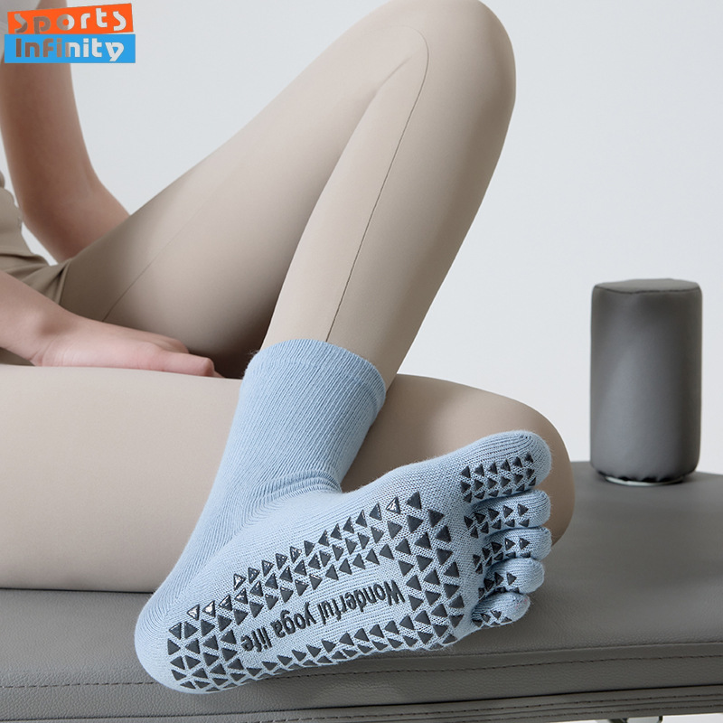 ファッション五本指分割つま先ヨガソックス滑り止め女性用プロフ - Toe Sock Split のレビューと価格