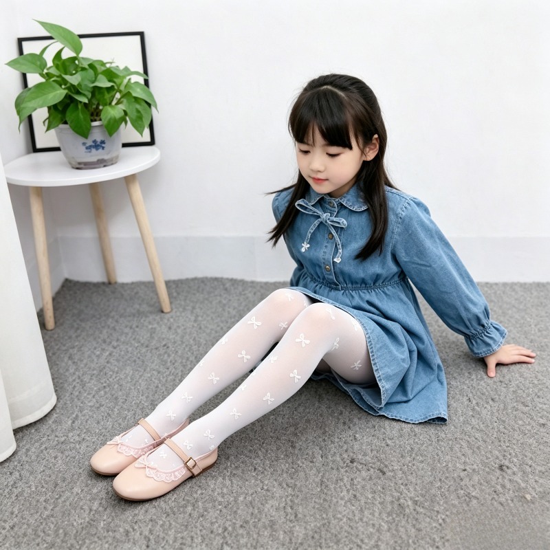 バレエ10Dハートボウデコレーションサマーバレエタイツシアー - Tights Pantyhose Sheer のレビューと価格