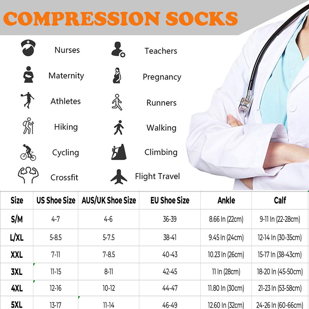 男性と女性のための3ペアのスポーツソックス,医療と看護のため - Compression Sock Medical のレビューと価格