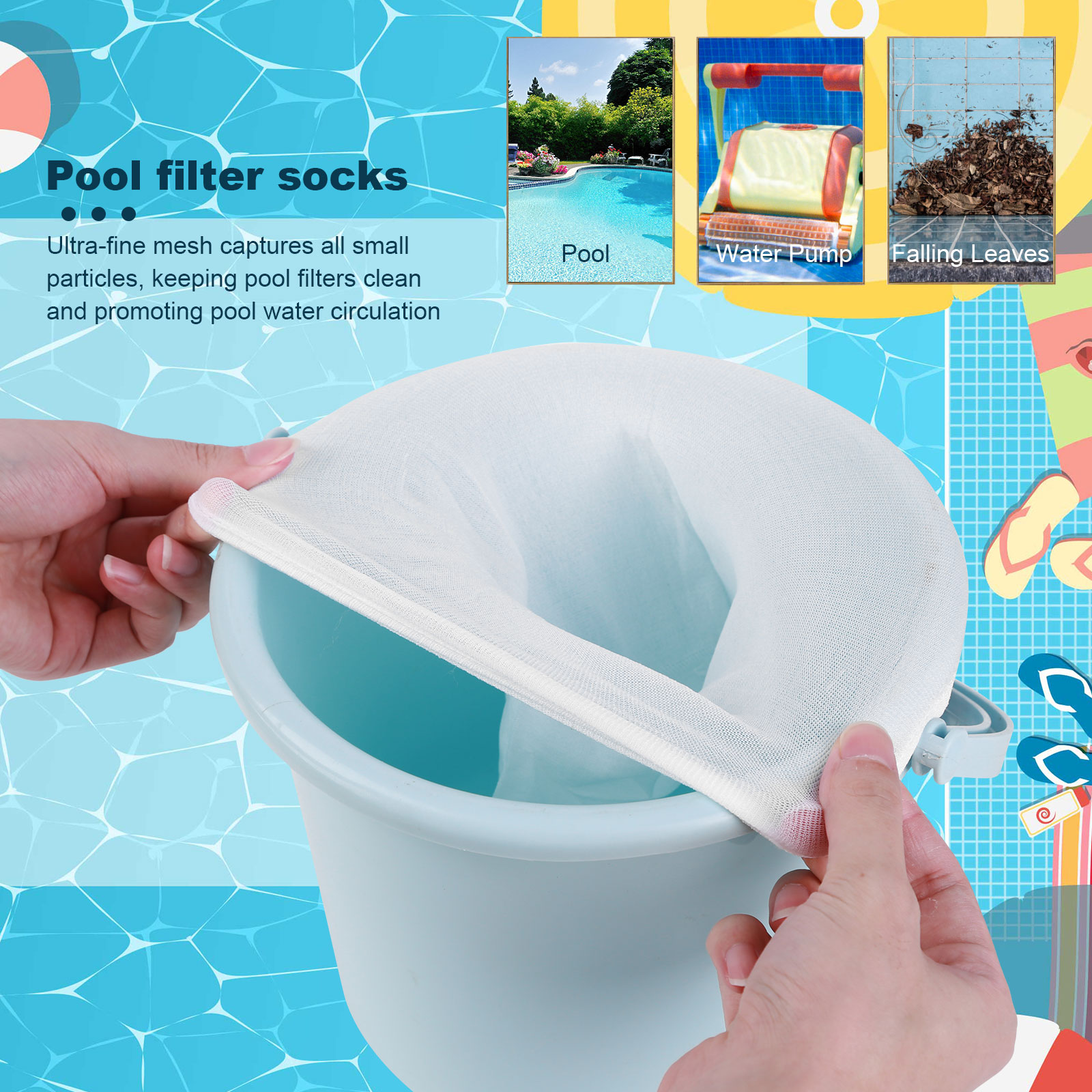 100-5 個プールスキマーソックス弾性ナイロンメッシュスイ - Sock Organizer Tray のレビューと価格