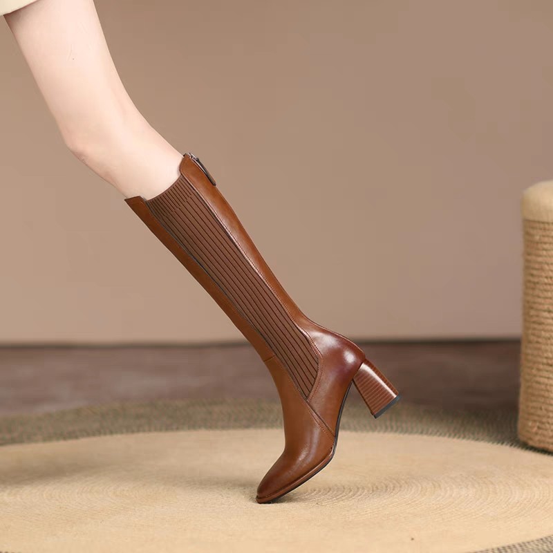 ニーハイソックスブーツ レディース 冬 セクシーブーツ 新作 - Knee High Sock Women のレビューと価格