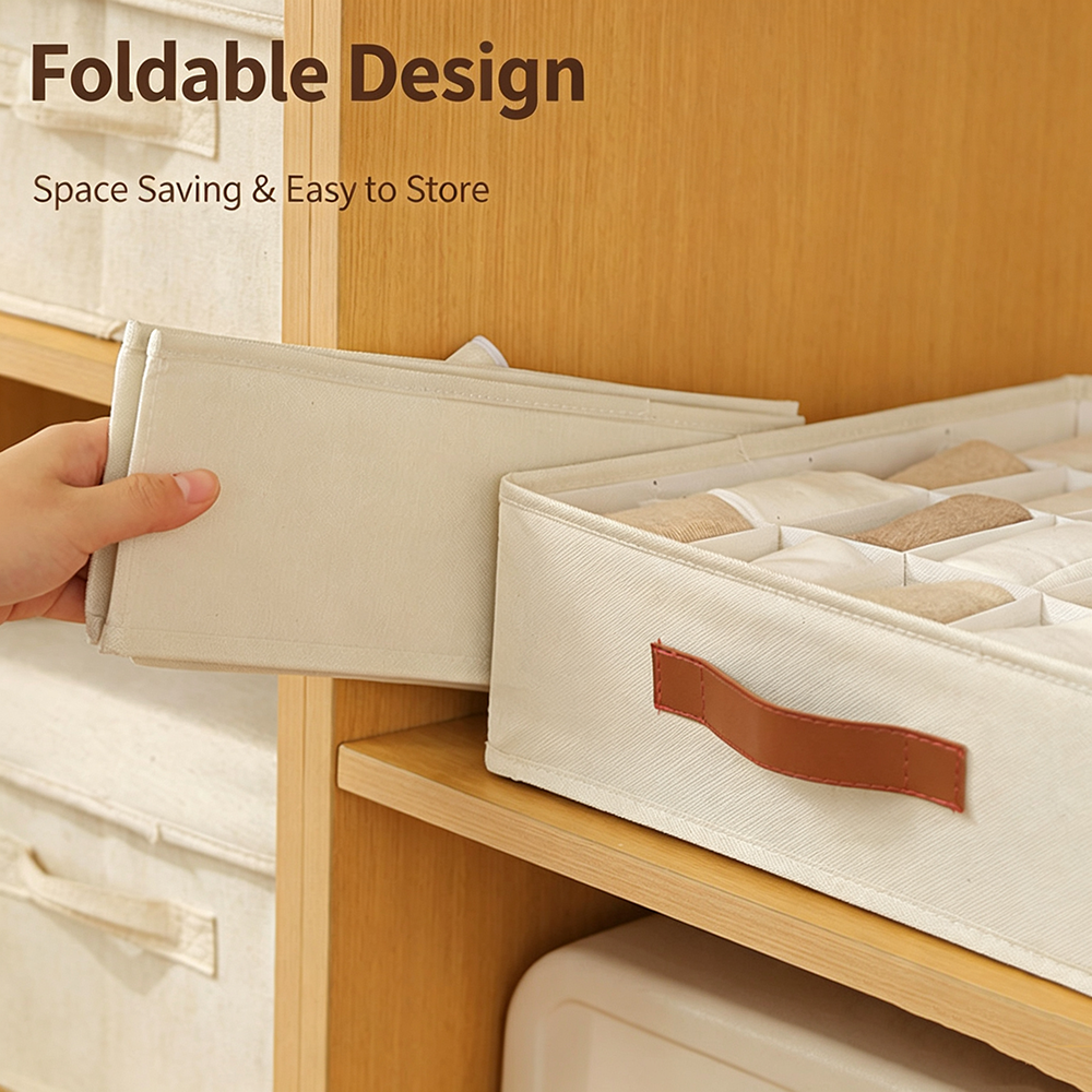 1個入り折りたたみ式引き出しオーガナイザー、積み重ね可能な布 - Sock Organizer Tray のレビューと価格