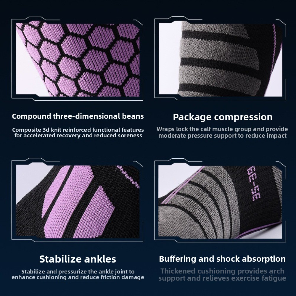 新しい厚手のスキーソックス、通気性のある滑り止めニーハイソッ - Thermal Sock Winter のレビューと価格
