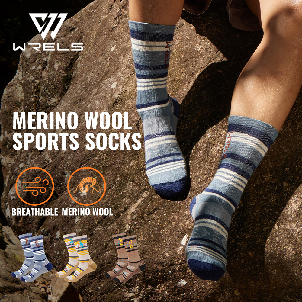 WRELS 1/2/3 ペアメリノウールソックス圧縮厚いクッ - Wool Hiking Sock のレビューと価格