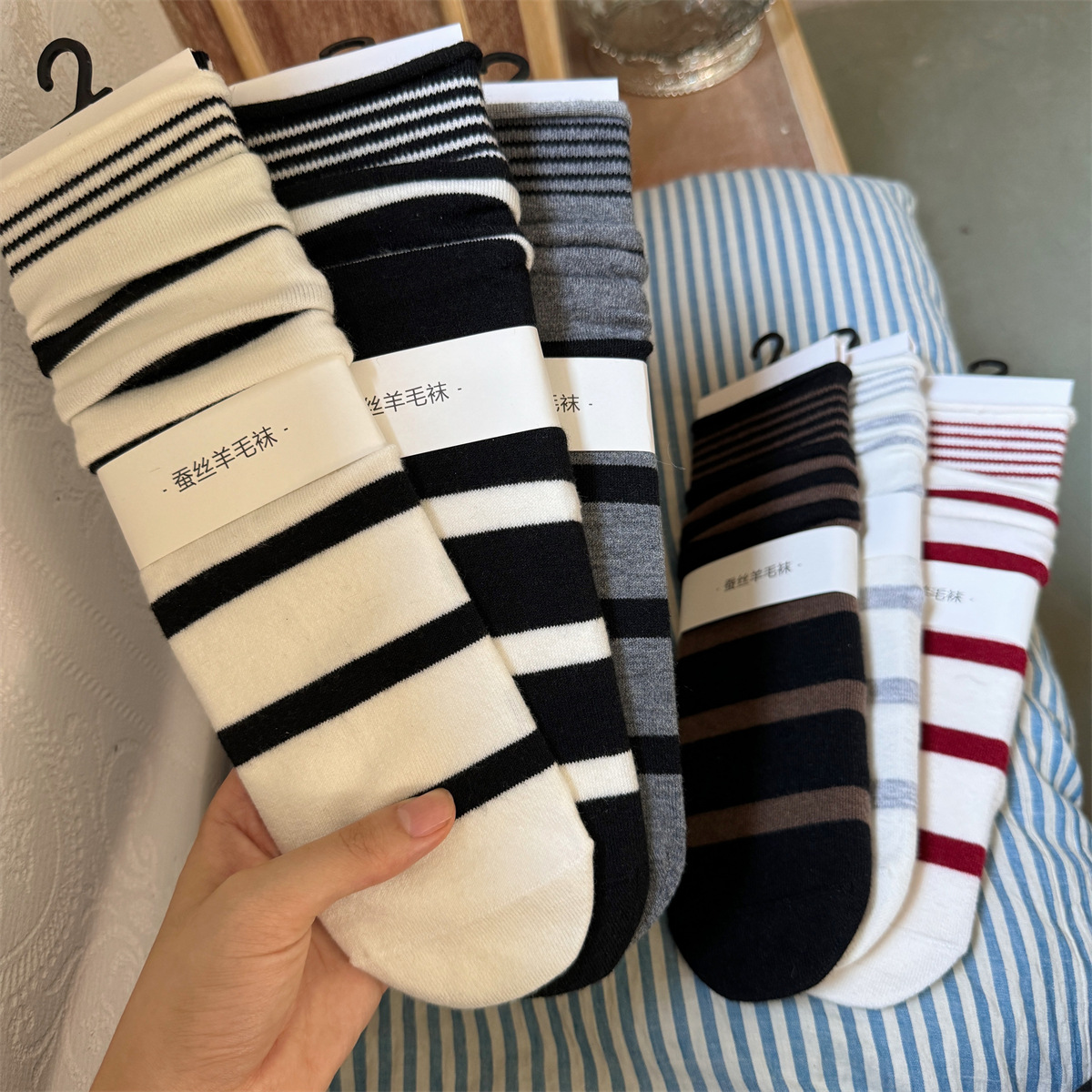 Sp & city-女性用ストライプウールとシルクの靴下,柔 - Silk Sock Bamboo のレビューと価格